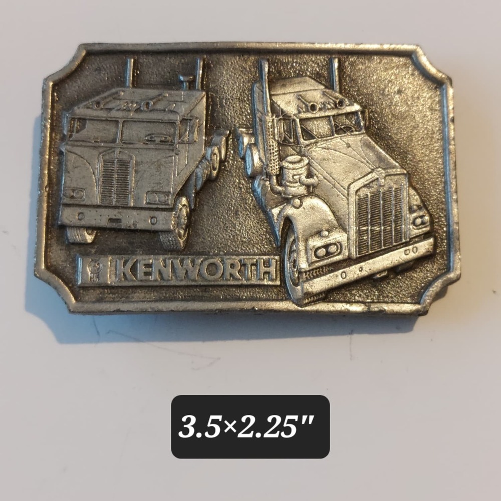 Keenworth Vintage 1977 belt buckle Two Big Rigs Trucker Tonkin Inc. F-41